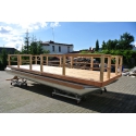 Catamaran wooden deck Schab Cat 477 - Pontoon aluminum boat (Pontoon boat)
