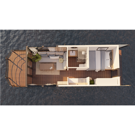 Hausbot houseboat SCHAB Haus 9,3x3_8