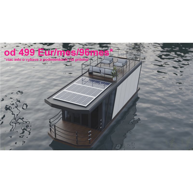 Hausbot houseboat SCHAB Haus 9,3x3m