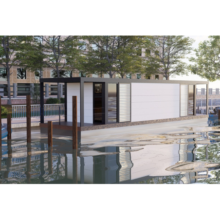 Hausbot houseboat SCHAB Haus 12,1x3m   (12,6x3m)