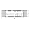 Hausbot houseboat SCHAB Haus 12,1x3m   (12,6x3m)